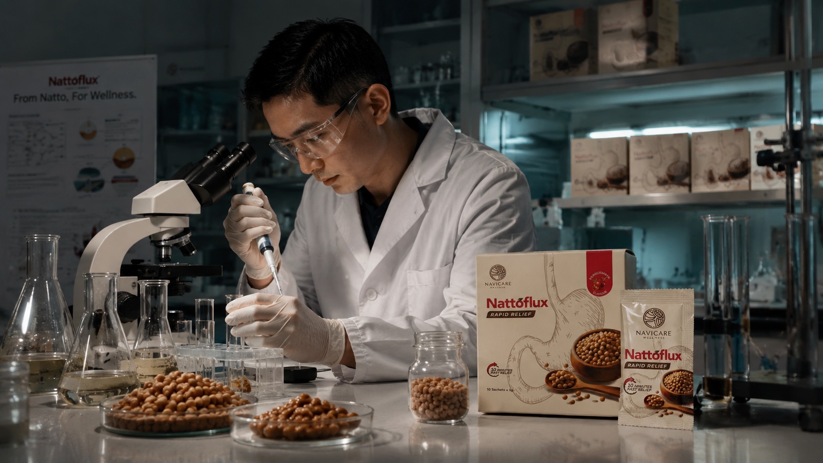Nattoflux research lab — third-party clinical testing